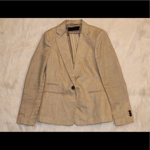 Zara Tan Linen Blazer